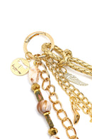 Kadın Altın Zincir Detaylı Boncuklu Metal Charm | Derimod