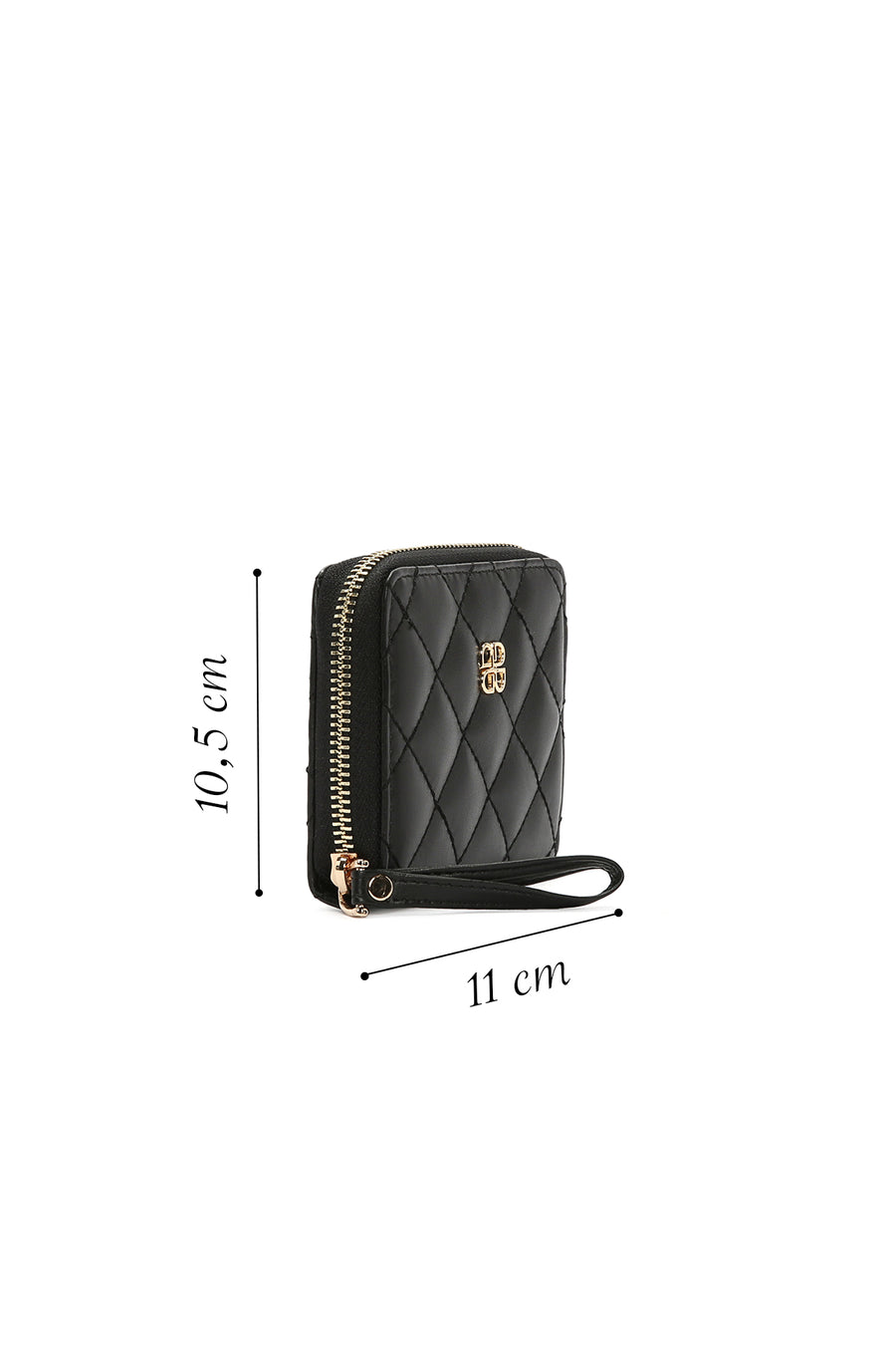 Women's Black Quilted Wallet