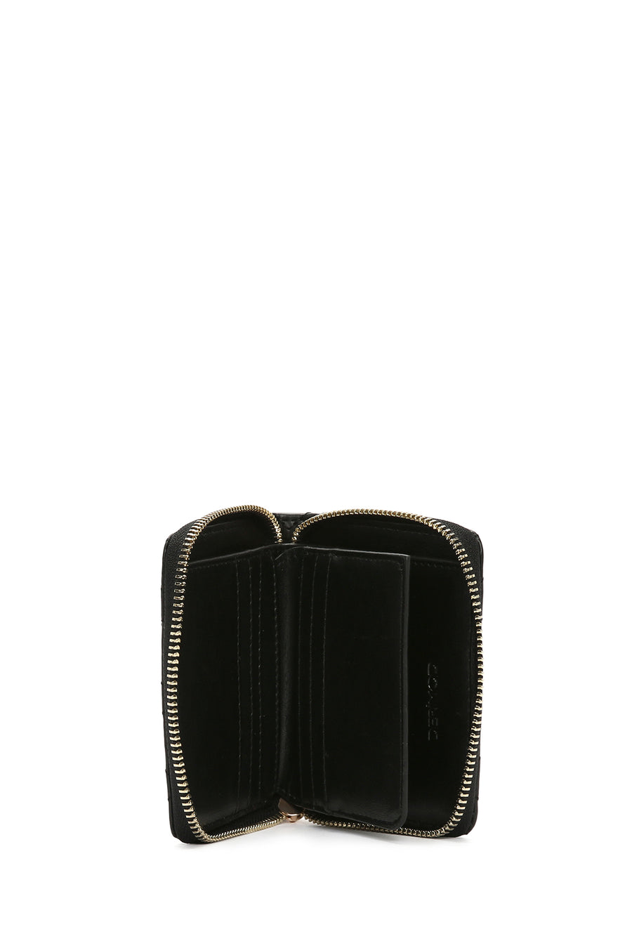 Women's Black Quilted Wallet