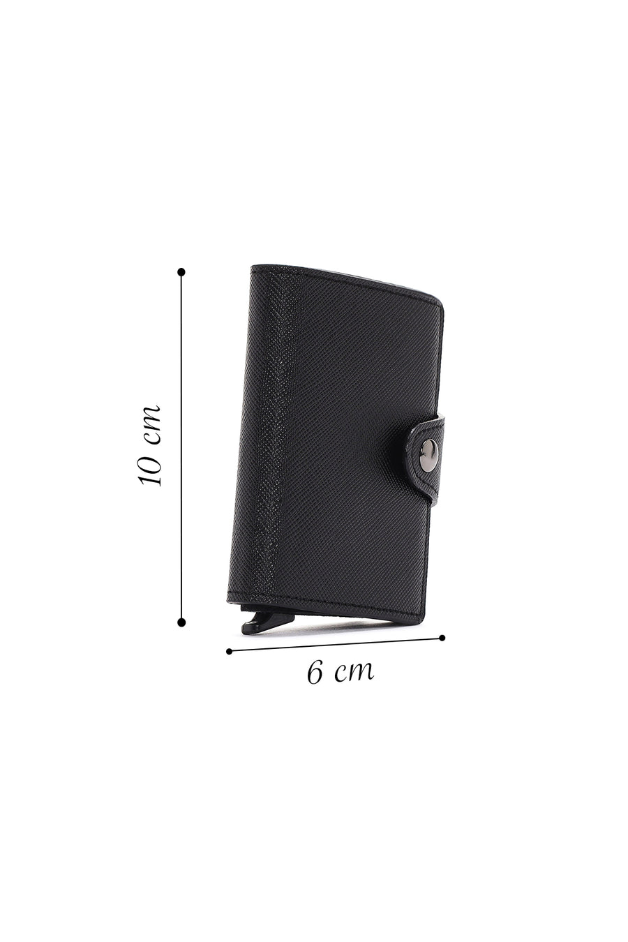 Women's Black Mechanical Card Holder