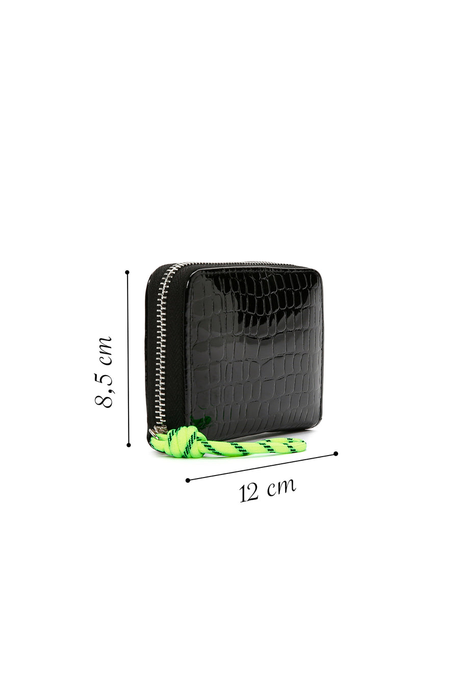 Women's Black Crocodile Patterned Card Holder