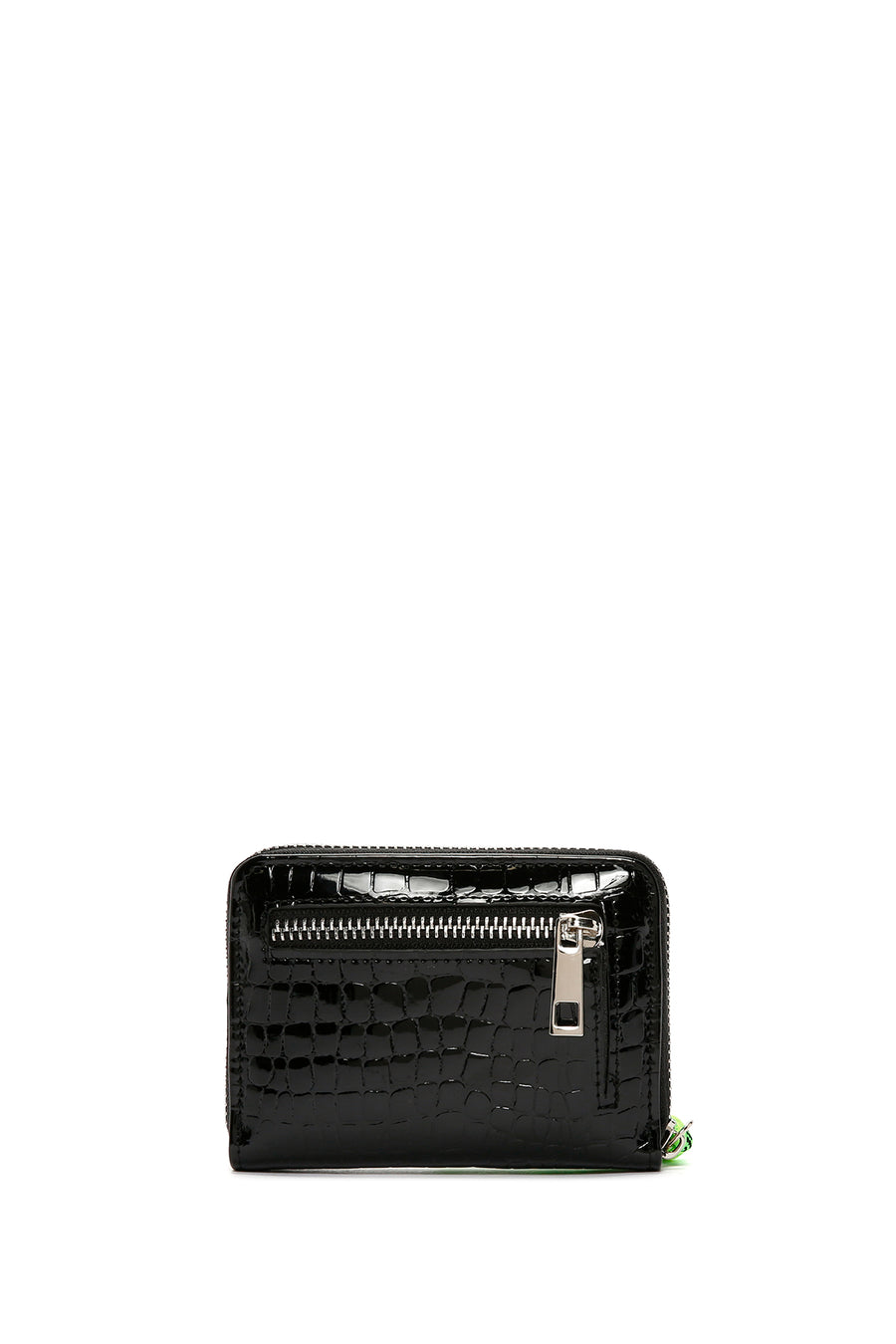 Women's Black Crocodile Patterned Card Holder