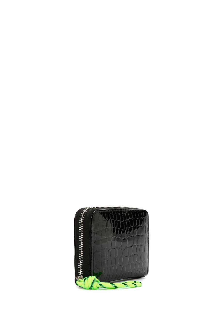 Women's Black Crocodile Patterned Card Holder