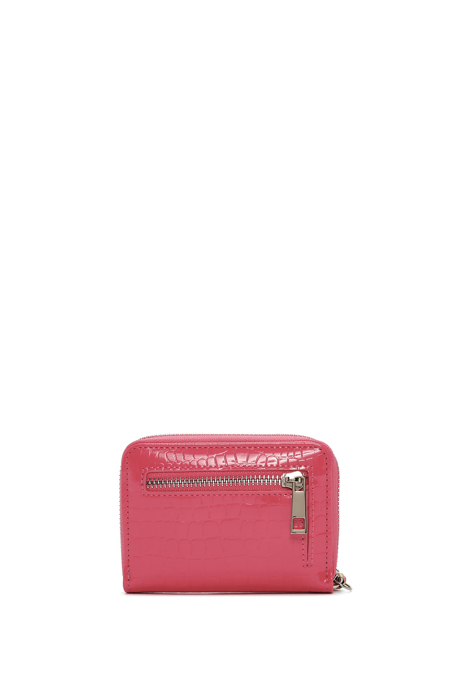 Women's Pink Crocodile Patterned Card Holder