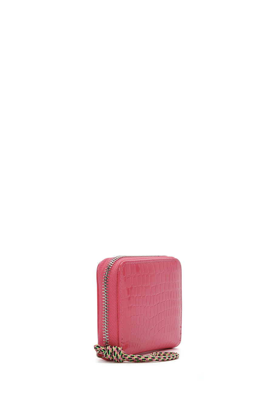 Women's Pink Crocodile Patterned Card Holder