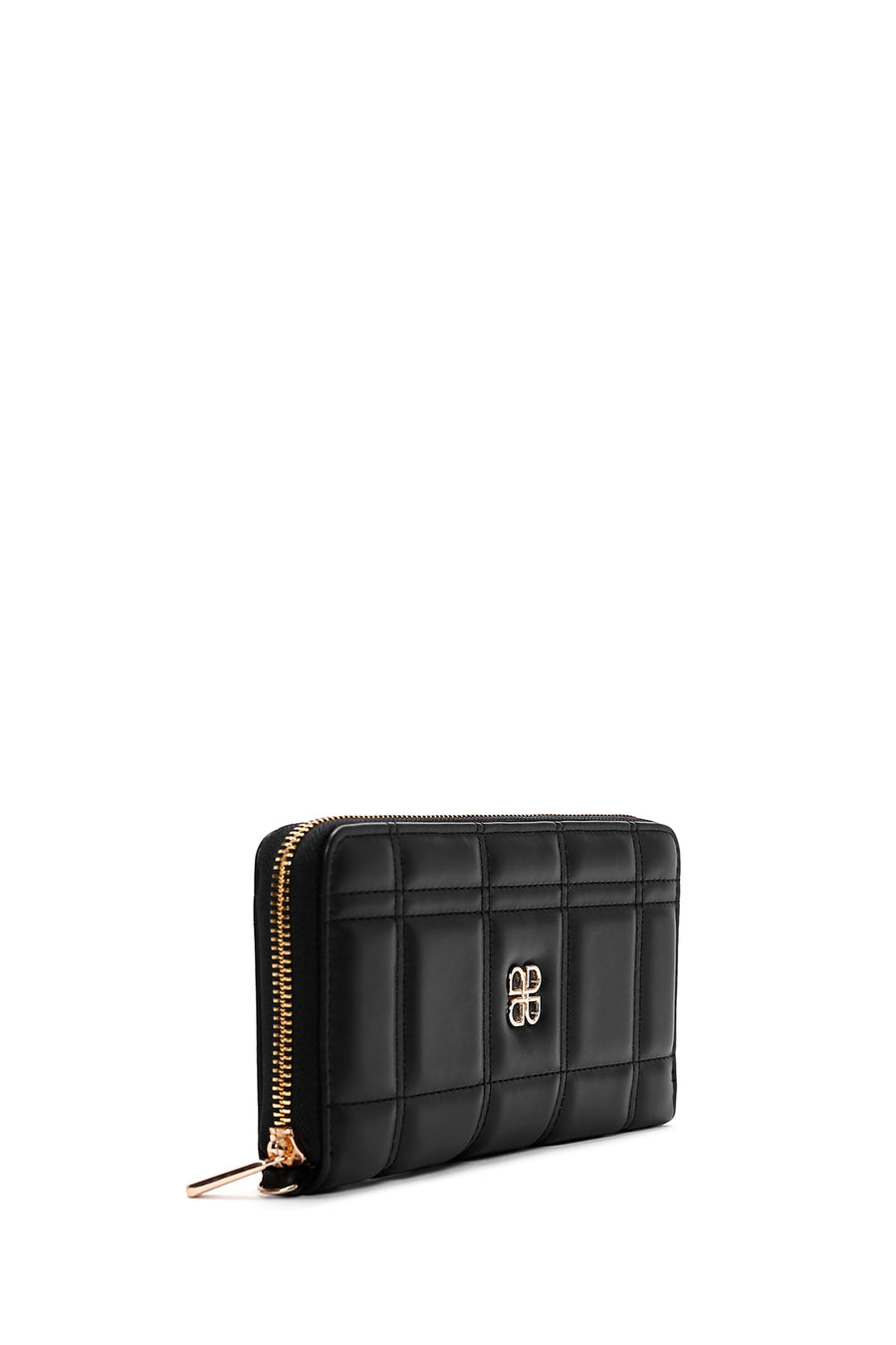 Women's Black Quilted Wallet