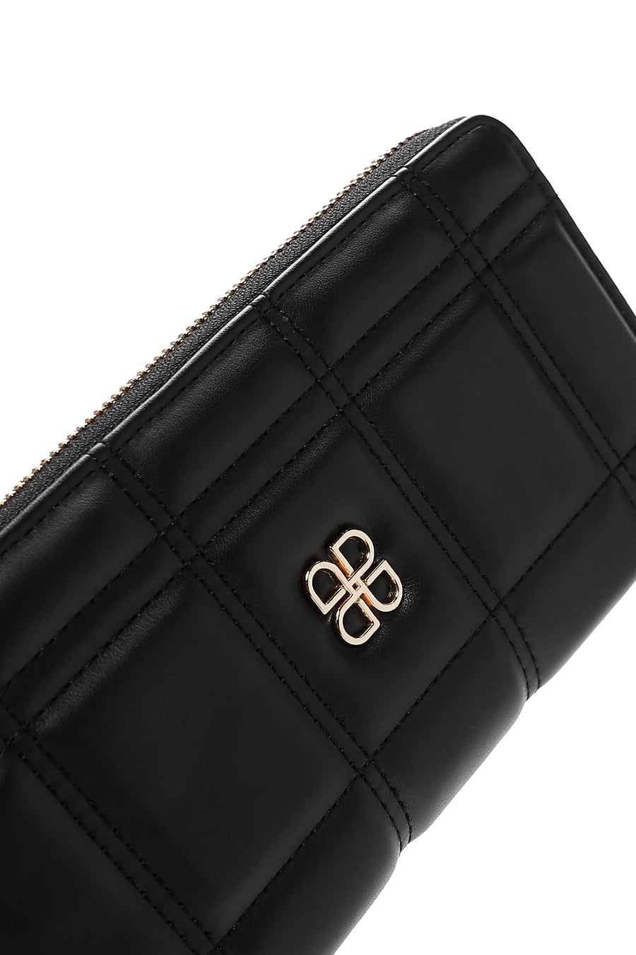 Women's Black Quilted Wallet