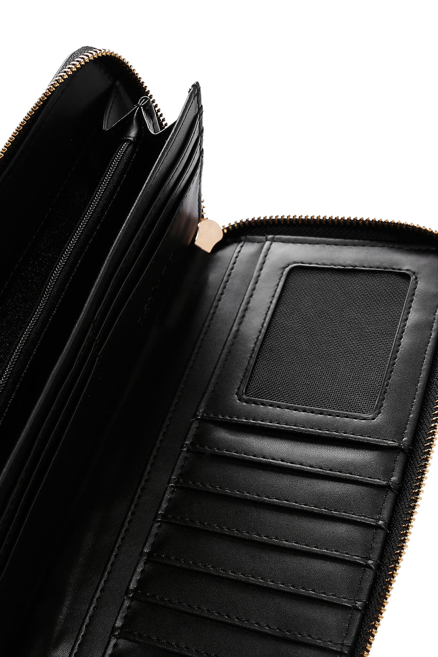 Women's Black Quilted Wallet