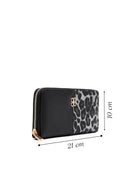Kadın Siyah Leopar Cüzdan | Derimod