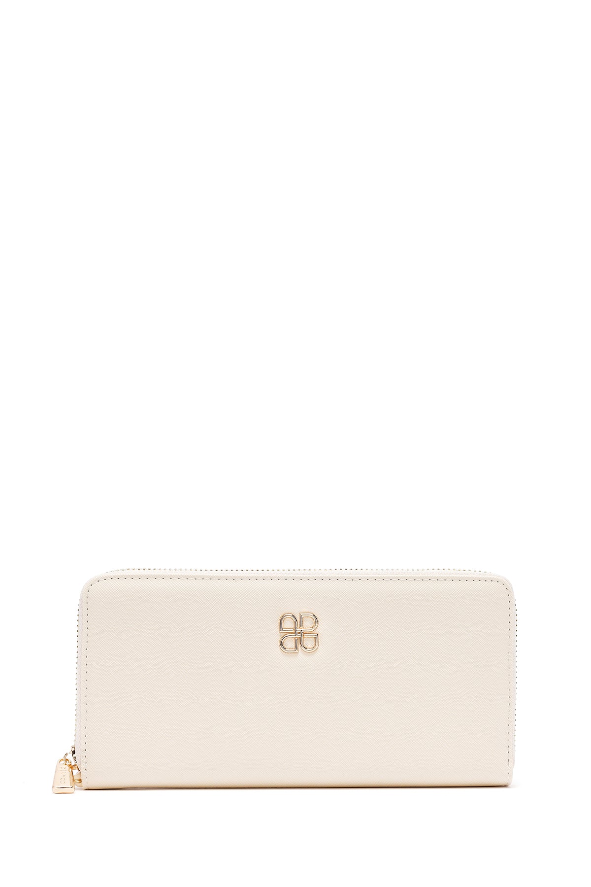 Kadın Krem Askı Detaylı Cüzdan