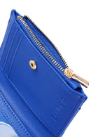 Women's Blue Printed Wallet | Derimod