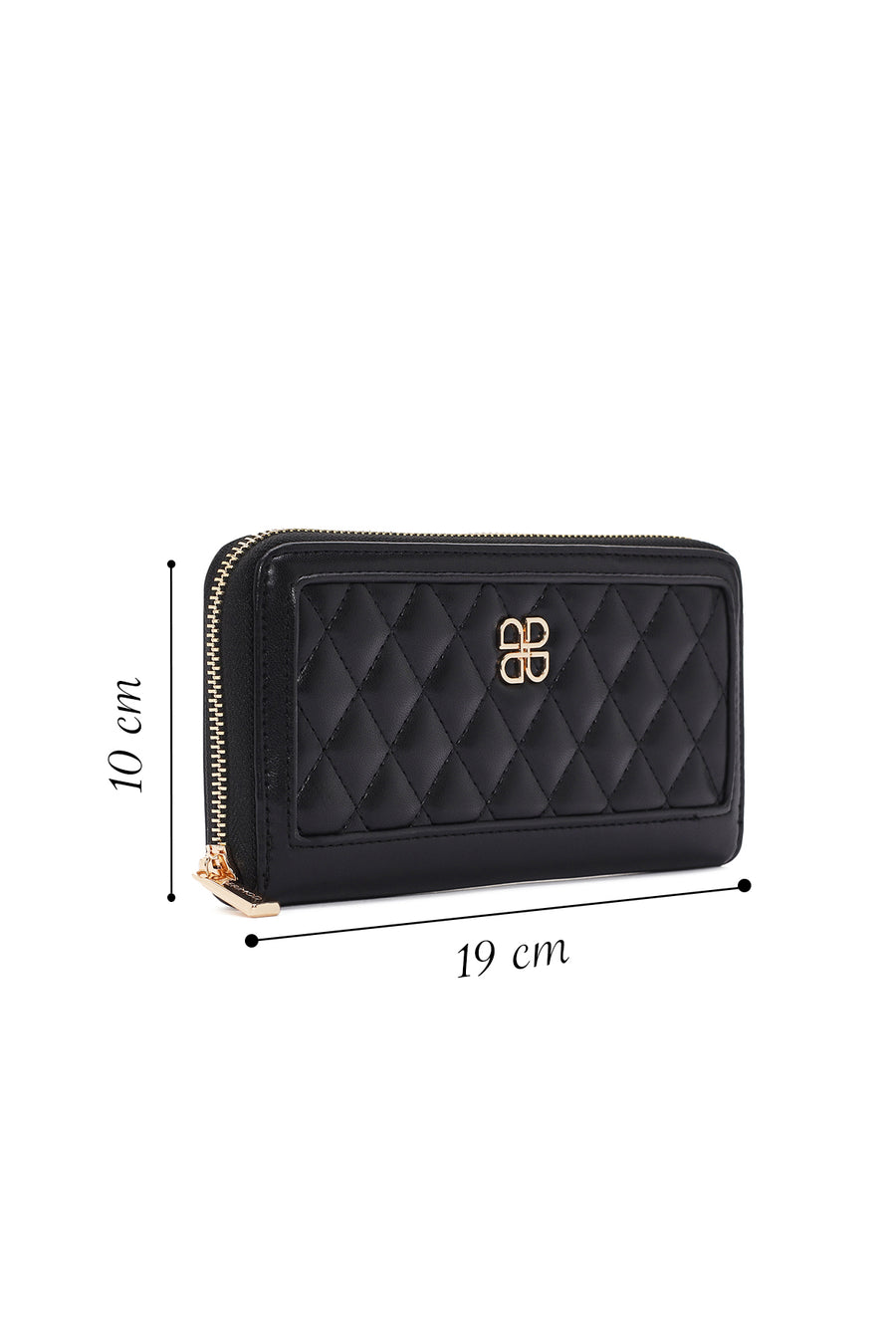 Women's Black Quilted Wallet