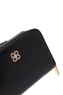 Women's Black Patent Leather Wallet | Derimod