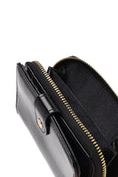 Women's Black Patent Leather Wallet | Derimod
