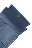 Women's Blue Printed Wallet | Derimod