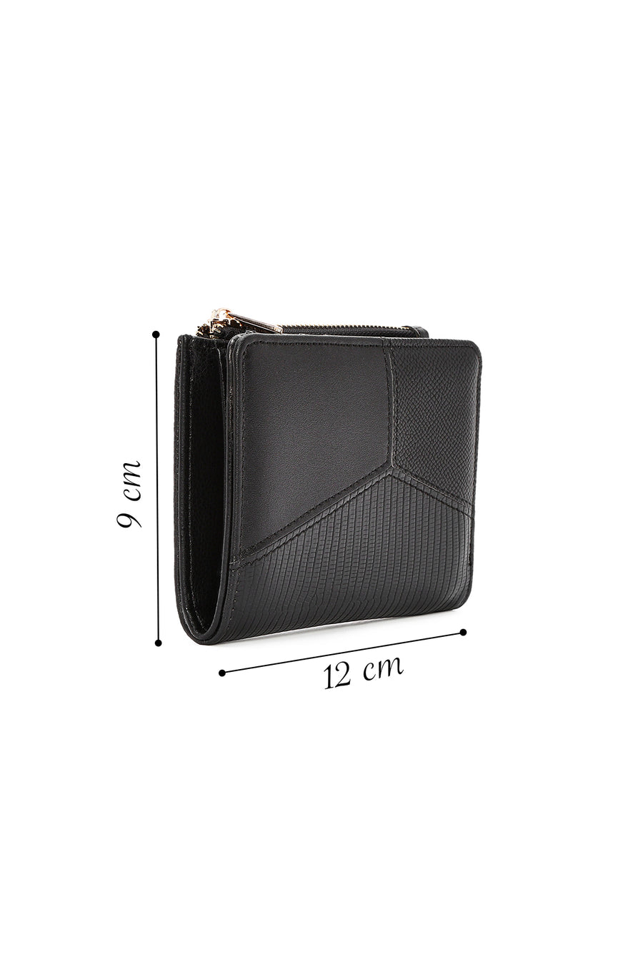 Women's Black Patterned Wallet