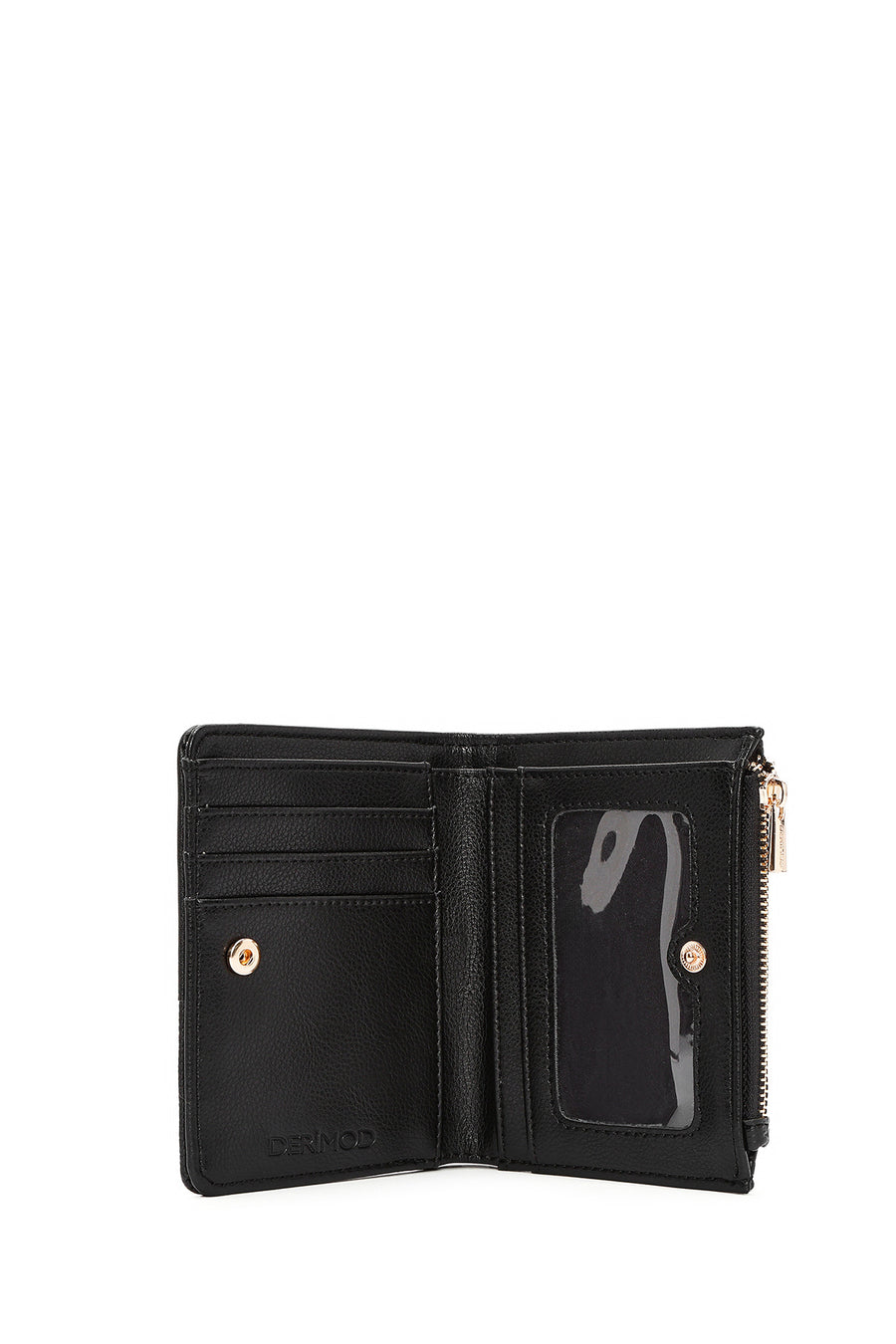 Women's Black Patterned Wallet
