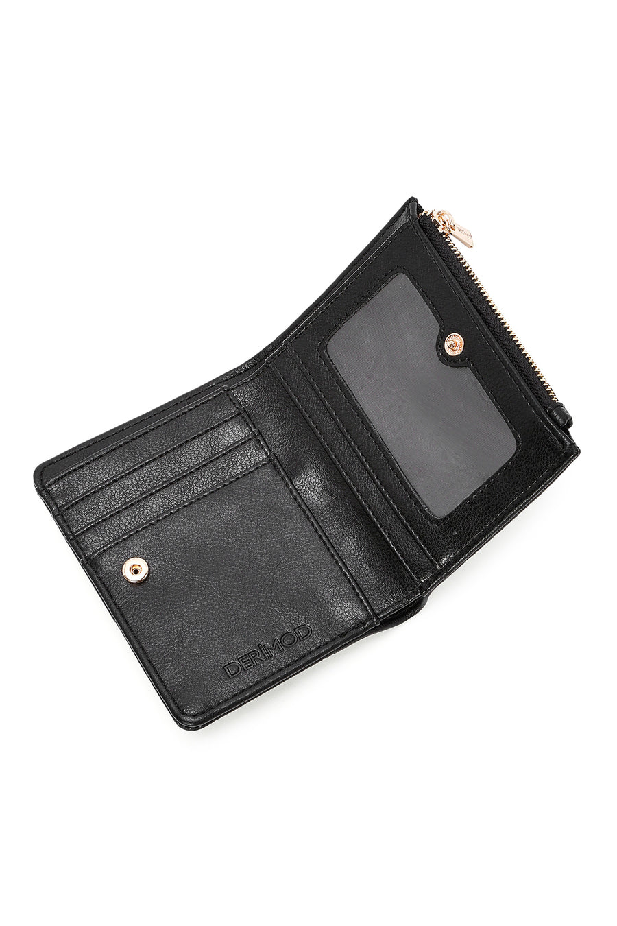 Women's Black Patterned Wallet