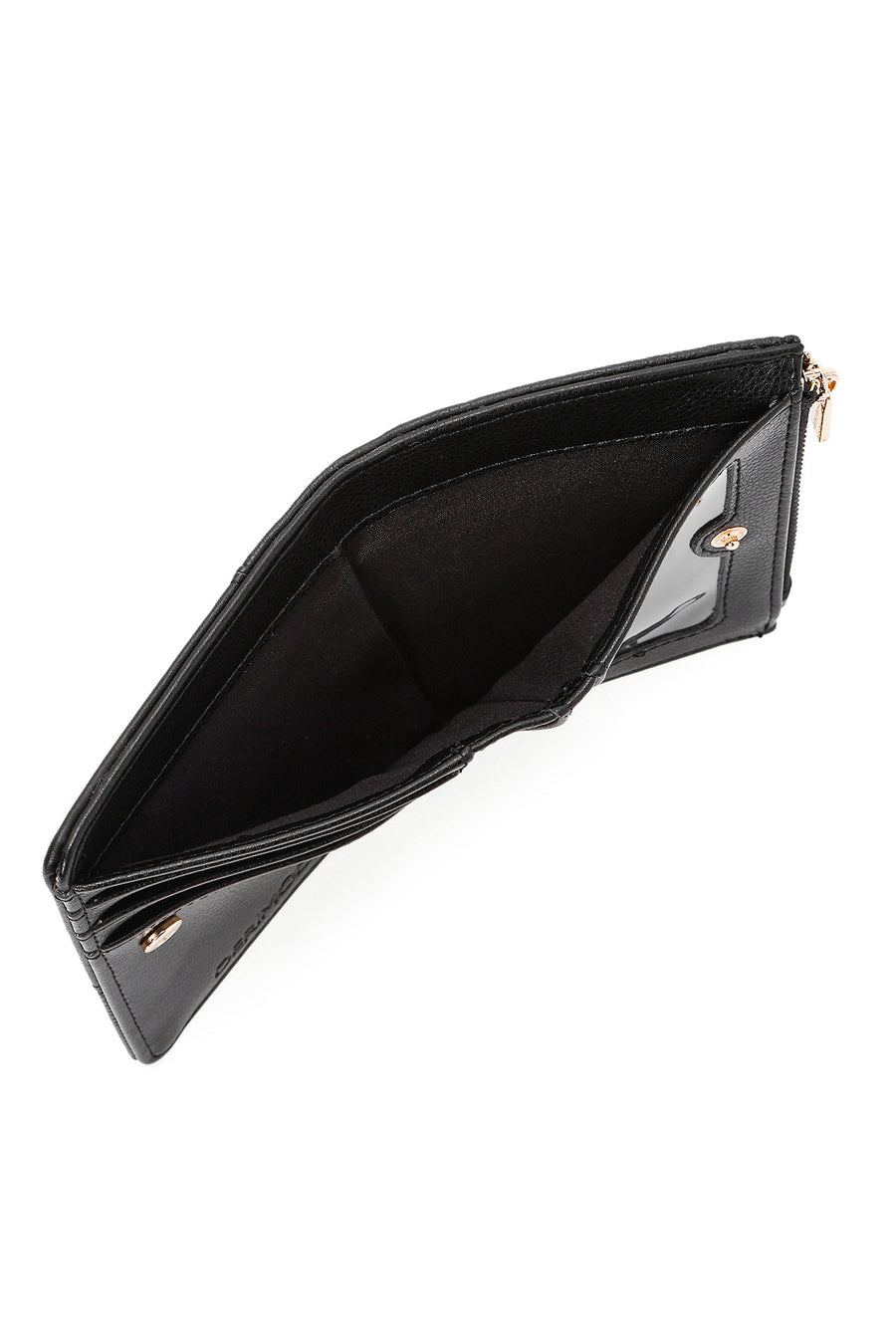 Women's Black Patterned Wallet