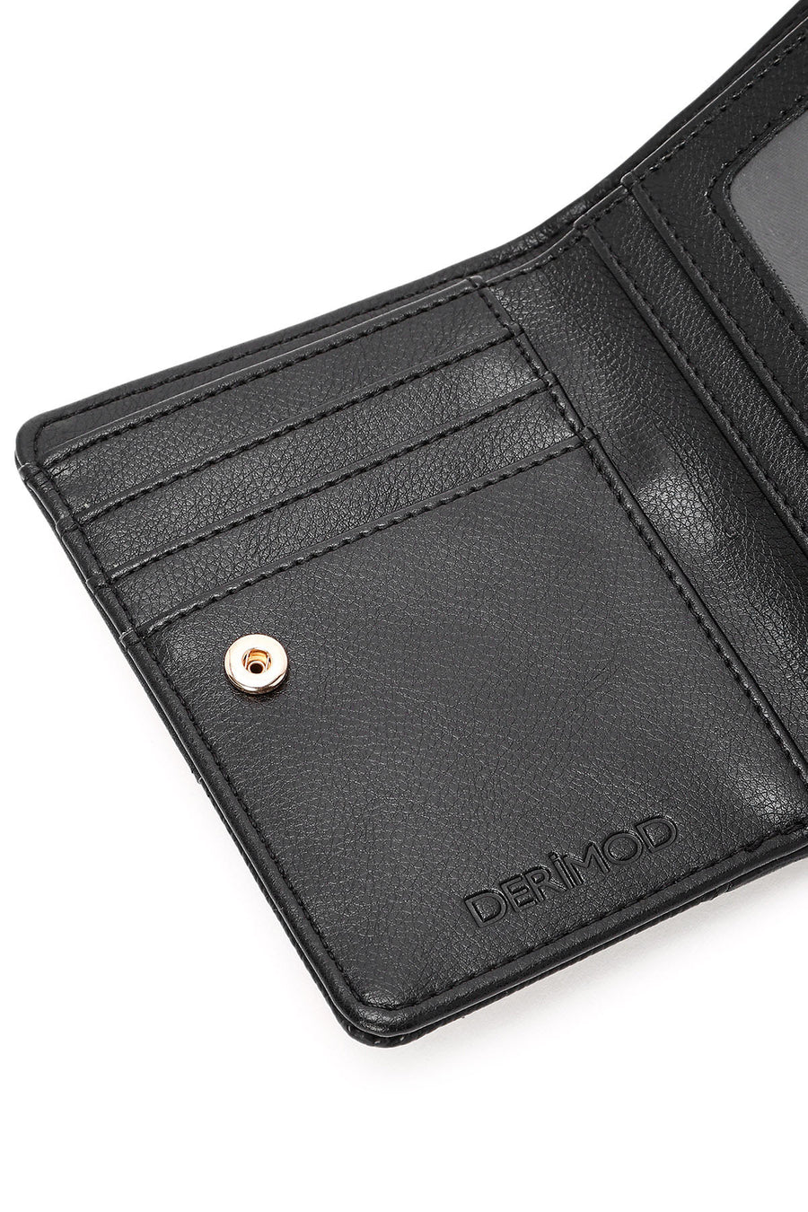 Women's Black Patterned Wallet