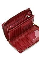 Kadın Bordo Baskılı Cüzdan | Derimod