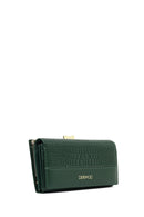 Women's Green Crocodile Patterned Wallet | Derimod