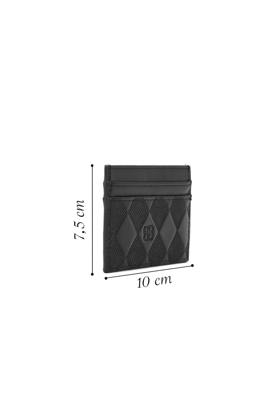 Women's Black Printed Card Holder