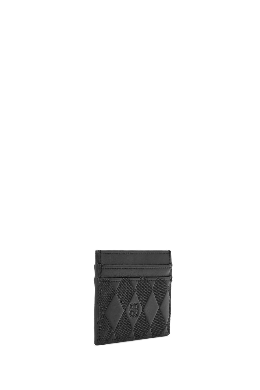 Women's Black Printed Card Holder