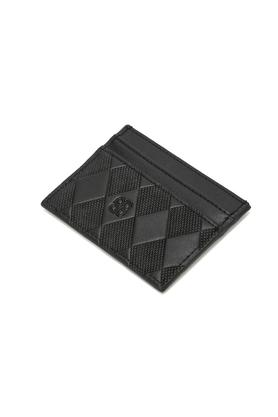 Women's Black Printed Card Holder