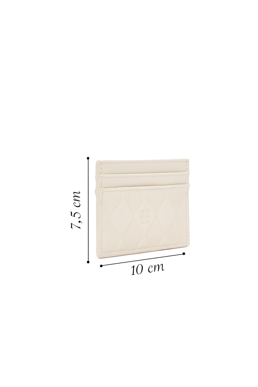 Women's Cream Printed Card Holder