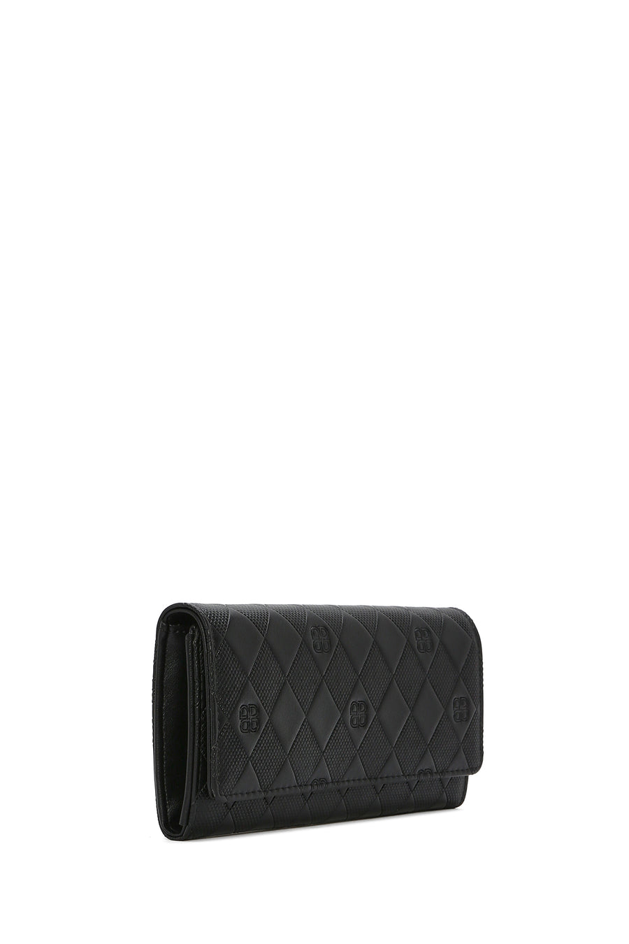 Women's Black Printed Wallet