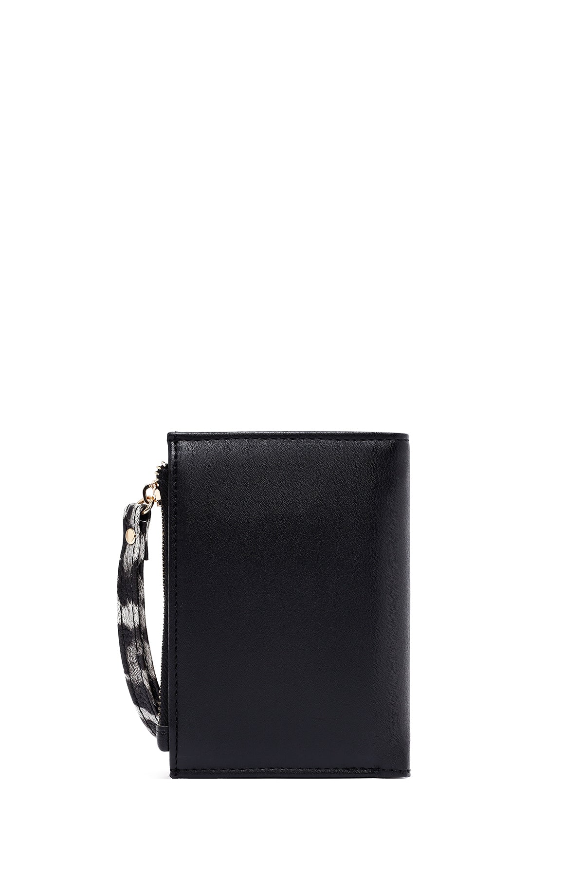 Kadın Siyah Leopar Cüzdan