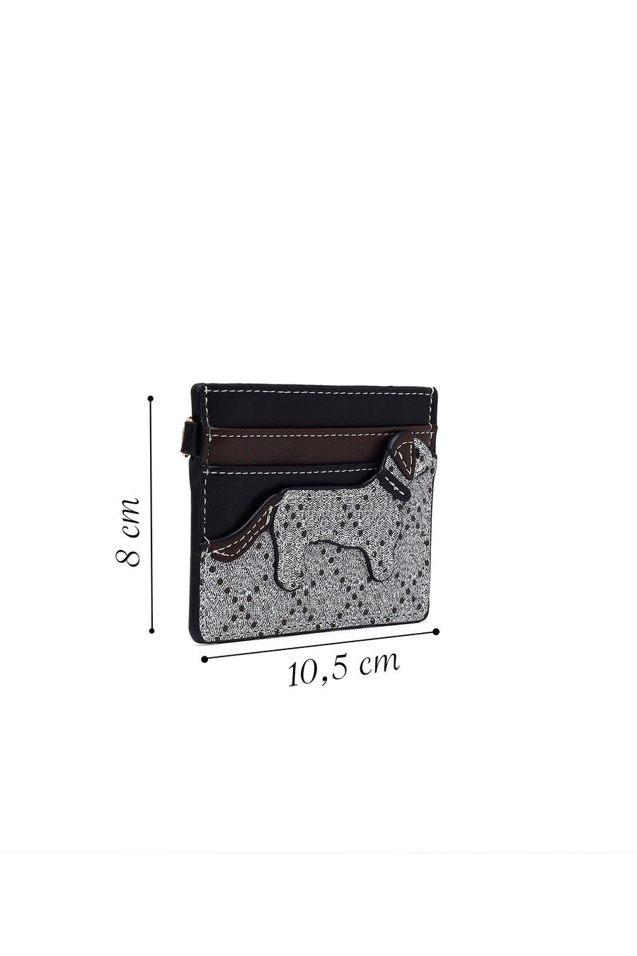 Women's Black Patterned Card Holder