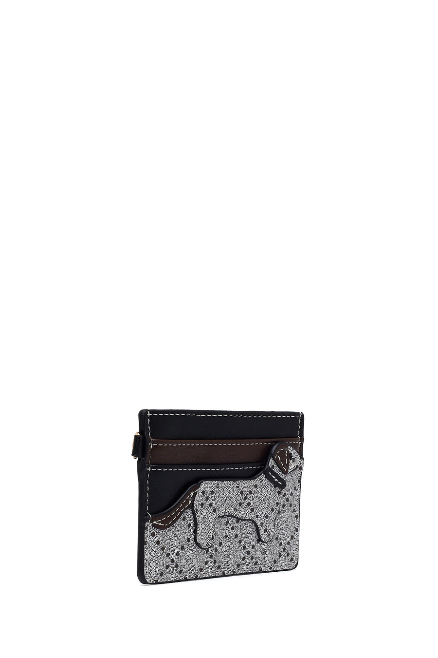 Women's Black Patterned Card Holder