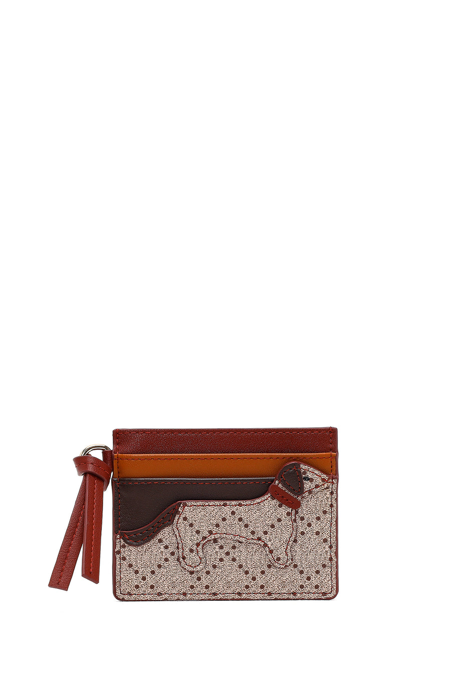 Women's Burgundy Patterned Card Holder 000A2D564014 | Derimod