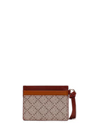 Women's Burgundy Patterned Card Holder | Derimod