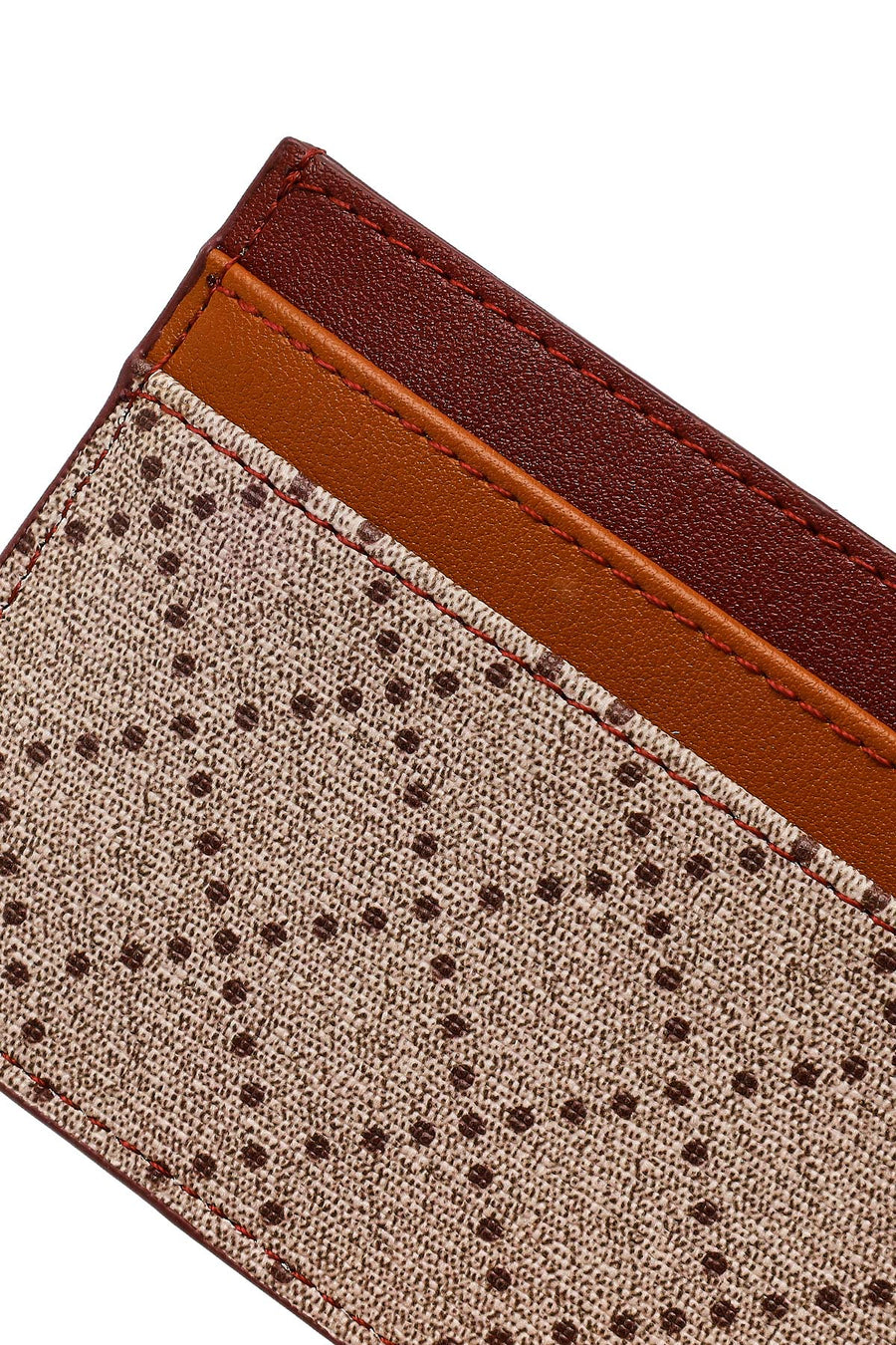 Women's Burgundy Patterned Card Holder