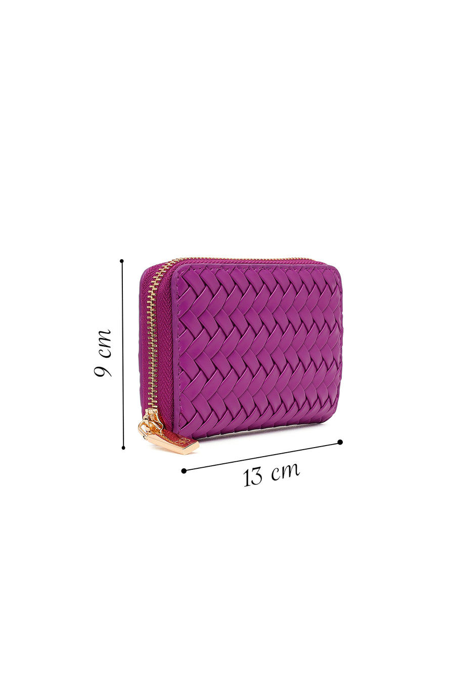 Woman Purple Braided Wallet