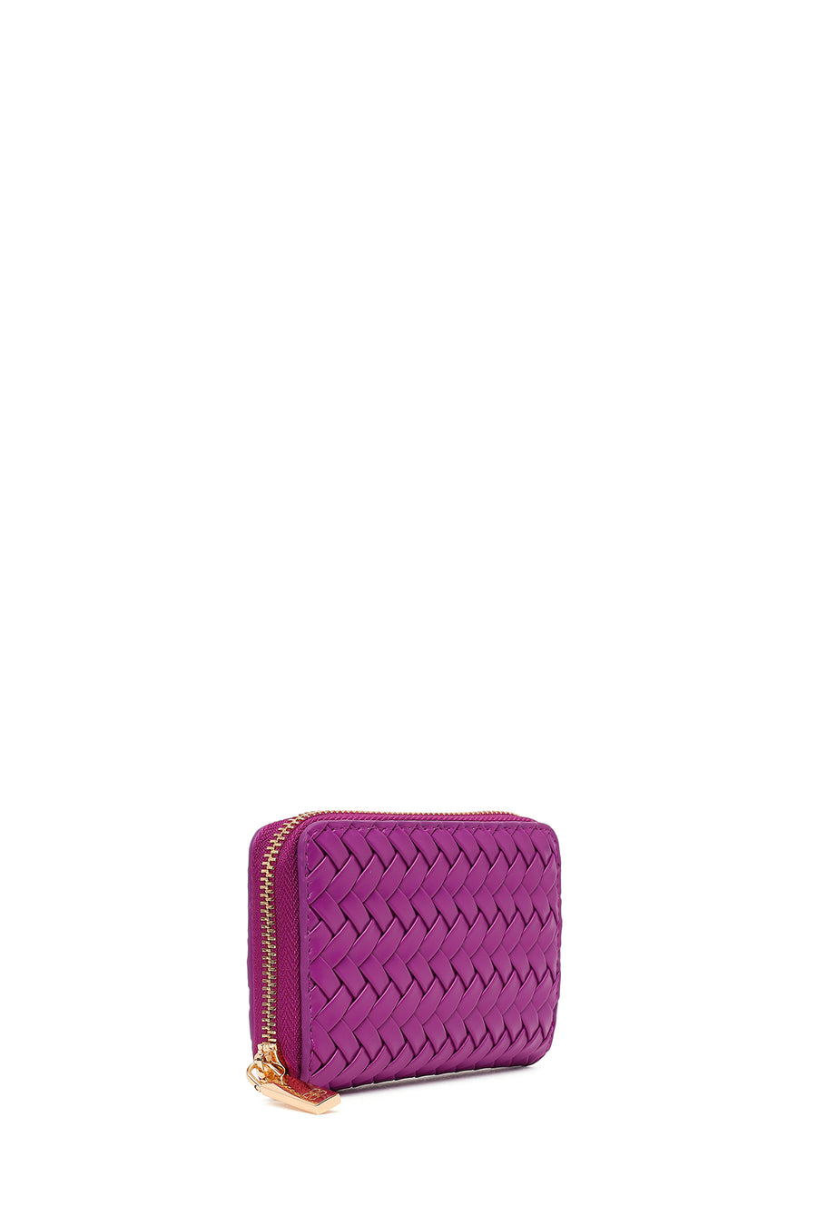 Woman Purple Braided Wallet