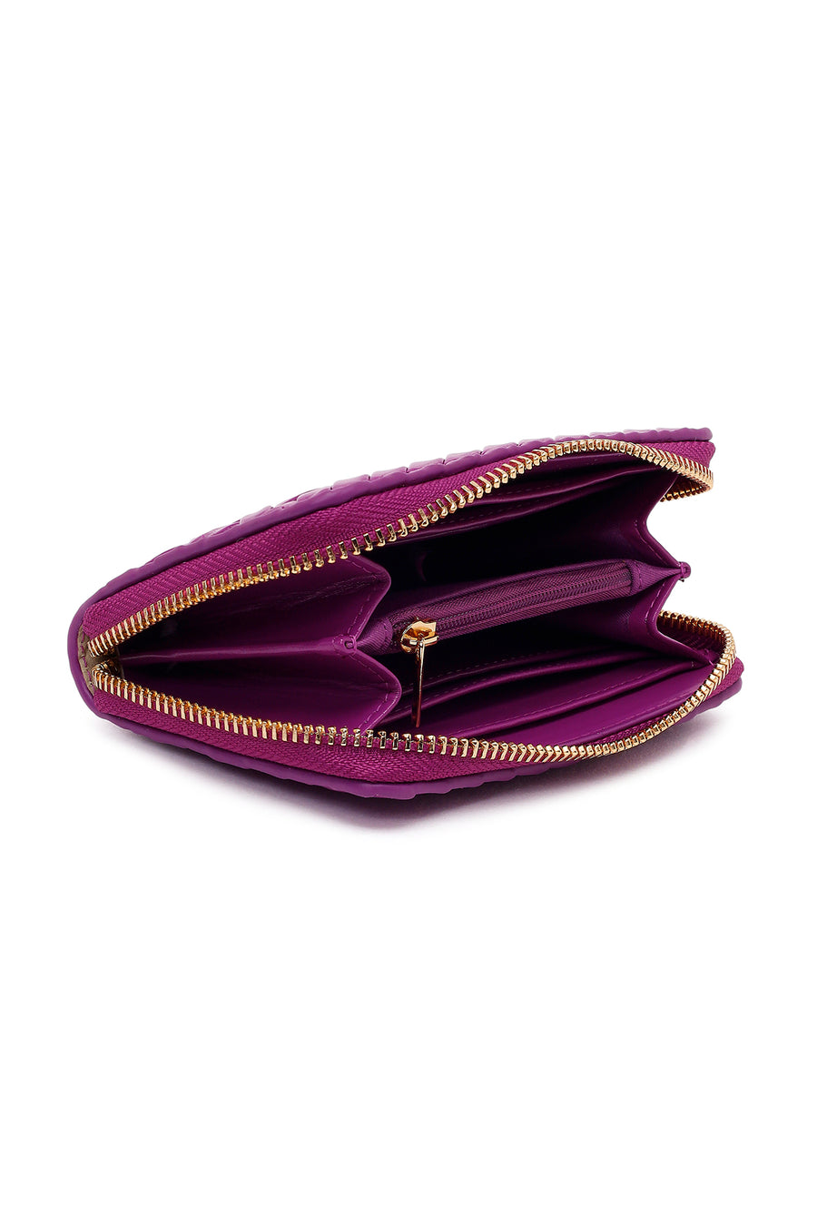 Woman Purple Braided Wallet
