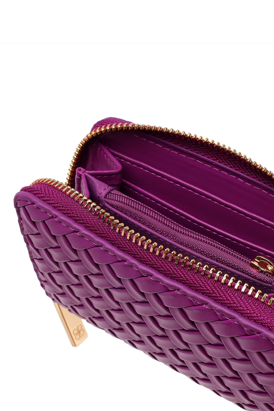 Woman Purple Braided Wallet
