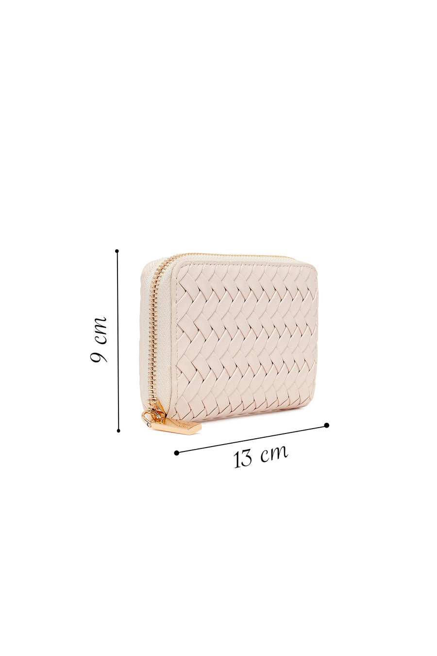 Woman Cream Braided Wallet