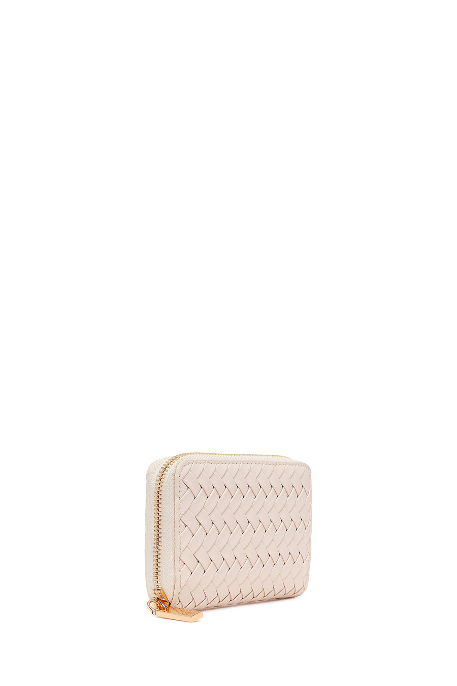 Woman Cream Braided Wallet
