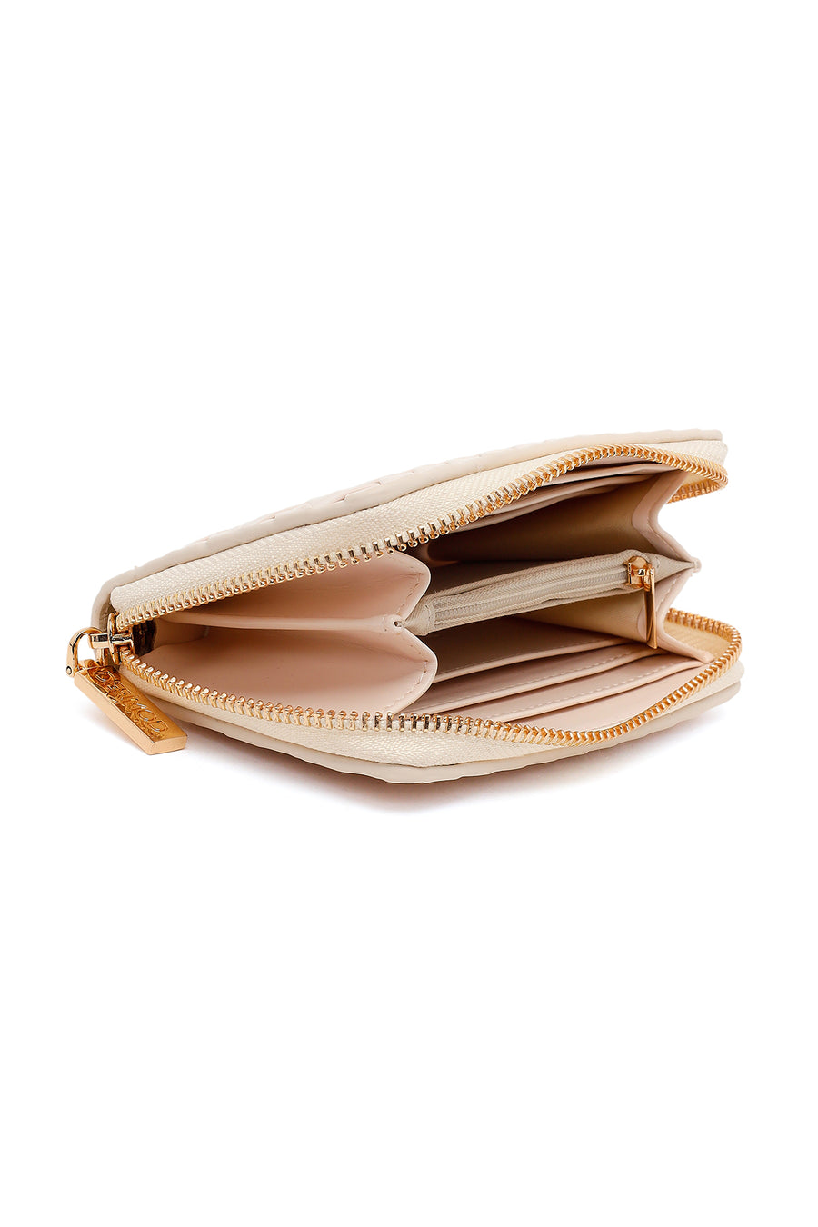 Woman Cream Braided Wallet