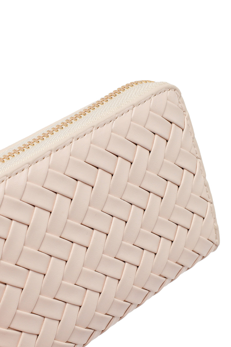 Woman Cream Braided Wallet