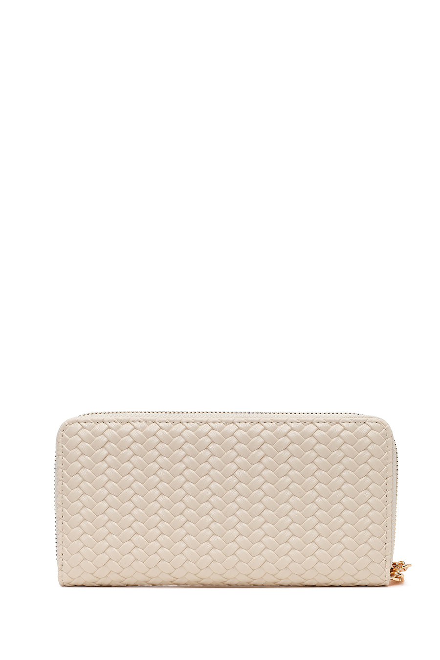 Woman Cream Braided Wallet