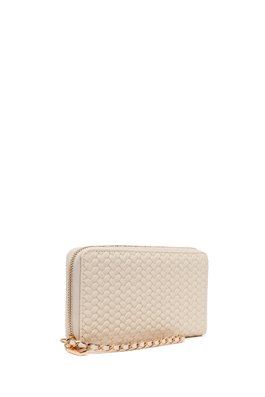 Woman Cream Braided Wallet