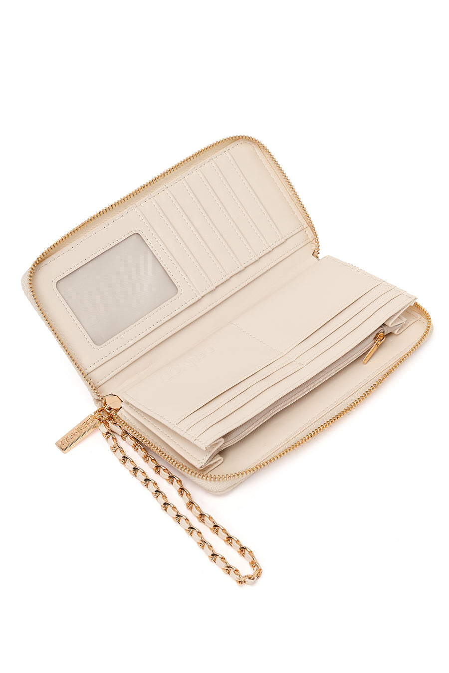Woman Cream Braided Wallet