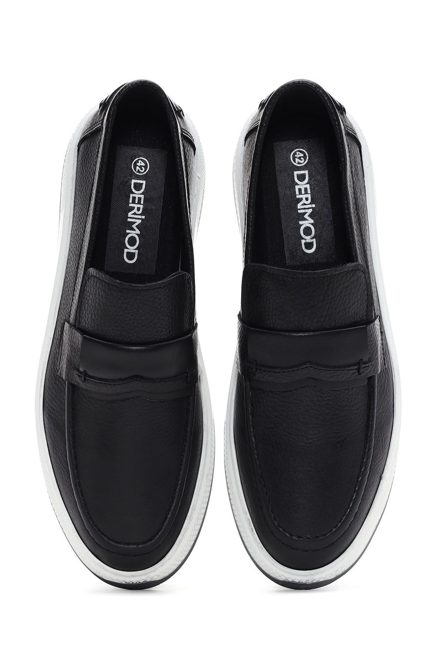 Men's Black Leather Casual Loafer
