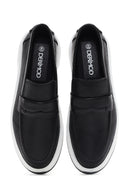 Men's Black Leather Loafer | Derimod